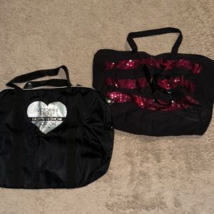 TWO VS duffel bags